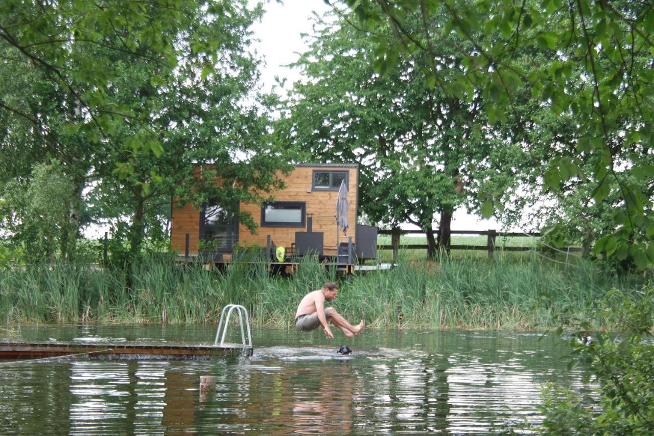 Tinyhousebeidresden 1 - Direkt Am Naturteich - Naehe Saechsische Schweiz, Dresden Großharthau 外观 照片